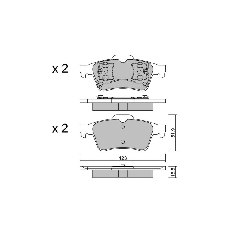 Remblokken GT2i Club Achter voor RENAULT Espace IV (JK0/1_) 3.5 V6 (JK00, JK0F, JK0P, JK0S, JK0W) 241pk 2002-11-01- - GT-PC3460 - 3666618585253