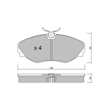 GT2i Club Front brake pads for RENAULT Espace III (JE0_) 3.0 V6 (DE04, DE0T) 207cv 1996-11-01-2002-10-01