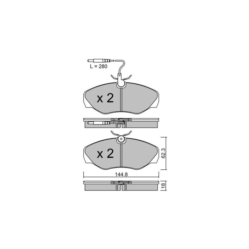 GT2i Club Avant remblokken voor RENAULT Espace III (JE0_) 3.0 V6 24V (JE0G, JE0R) 191pk 1996-11-01-2002-10-01 - GT-PC3471 - 3666618585291