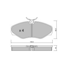 GT2i Club Avant remblokken voor RENAULT Espace III (JE0_) 3.0 V6 (DE04, DE0T) 207pk 1996-11-01-2002-10-01 - GT-PC3472 - 3666618585307