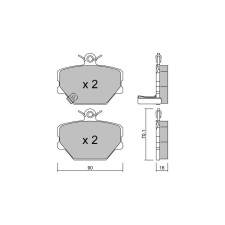 GT2i Club Avant remblokken voor SMART Fortwo 0.6i T, 0.7i T, 0.8 CDi, 1.0i, 1.0i T 98-14 - Bosch remklauwen - GT-PC3500 - 3666618585345
