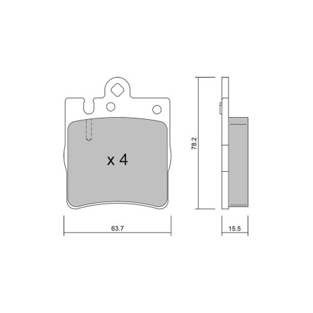 GT2i Club Rear brake pads for MERCEDES BENZ Classe C II (W203) C 32 AMG Kompressor (203.265) 354cv 2000-05-01-2007-02-01