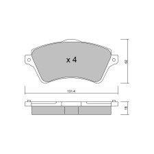 GT2i Club Front brake pads for LAND ROVER Freelander I (L314) Soft Top 2.5 V6 4x4 177cv 1998-02-01-2006-10-01
