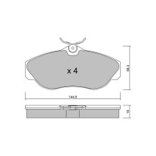 GT2i Club Avant remblokken voor LAND ROVER Discovery II (L318) 4.6 4x4 229pk 1998-11-01-2004-09-01 - GT-PC3590 - 3666618585444