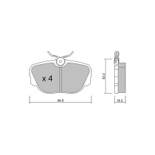 Pastiglie freno posteriori GT2i Club per LAND ROVER Discovery II (L318) 4.6 4x4 229cv 1998-11-01-2004-09-01