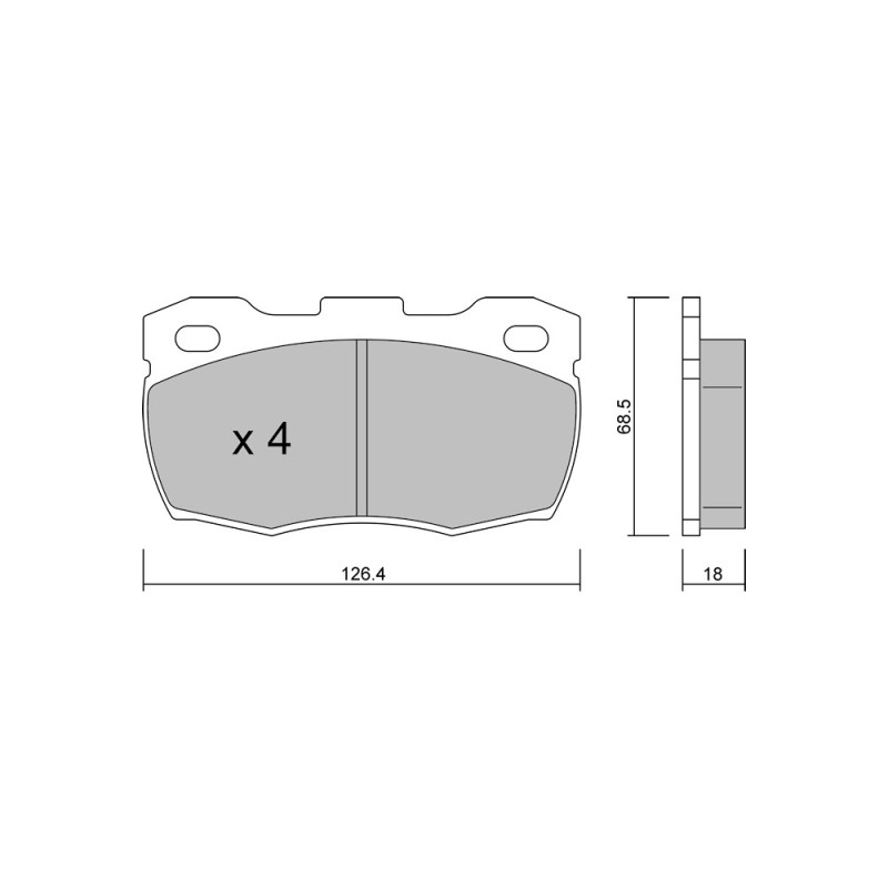 GT2i Club Avant remblokken voor LAND ROVER Defender I Cabrio (L316) 2.8 4x4 191pk 1990-08-01-2016-02-01 - GT-PC3610 - 3666618585468