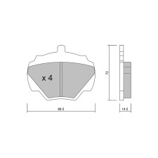 Plaquettes de frein GT2i Club Arrière pour LAND ROVER Defender I Cabrio (L316) 4.0 V8 4x4 185cv 1990-08-01-2016-02-01