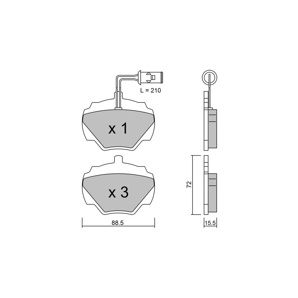 GT2i Club remblokken achter voor LAND ROVER Range Rover I 4.3 Vogue LSE 4x4 203pk 1969-10-01-1996-04-01 - GT-PC3621 - 3666618585482