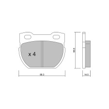 Pastiglie freno anteriori GT2i Club per LAND ROVER Defender I SW (L316) 2.8 4x4 191cv 1990-08-01-2016-02-01