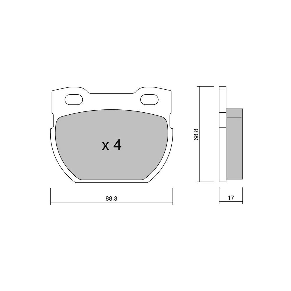 GT2i Club remblokken achter voor LAND ROVER Defender I SW (L316) 2.8 4x4 191pk 1990-08-01-2016-02-01 - GT-PC3631 - 3666618585505