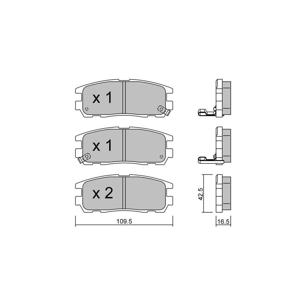 GT2i Club Rear brake pads for OPEL Frontera A (U92) 3.5 V6 24V (UBS26D, UBS26G) 215cv 1992-03-01-1998-10-01 - GT-PC3670 - 3666618585536