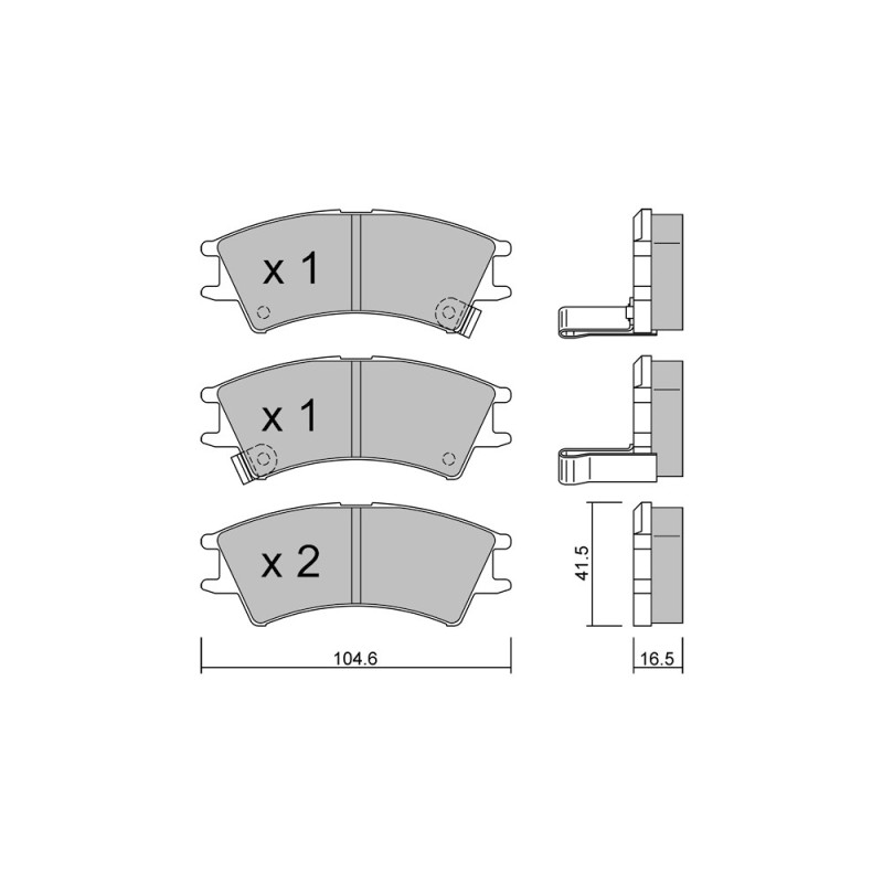 GT2i Club Avant remblokken voor HYUNDAI Atos (MX)/ Amica/ Atoz 1.6 108pk 1997-01-2015-07-01 - GT-PC3700 - 3666618585543