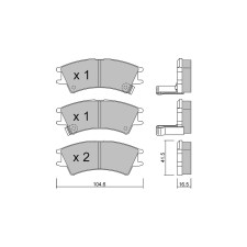 Pastiglie freno anteriori GT2i Club per HYUNDAI Atos (MX)/ Amica/ Atoz 1.6 108cv 1997-01-01-2015-07-01