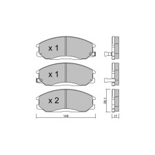 GT2i Club Avant remblokken voor HYUNDAI H-1/Starex MPV/Space wagon (A1)/Satellite/H200 3.5 211pk 1997-06-01- - GT-PC3730 - 3666618585581