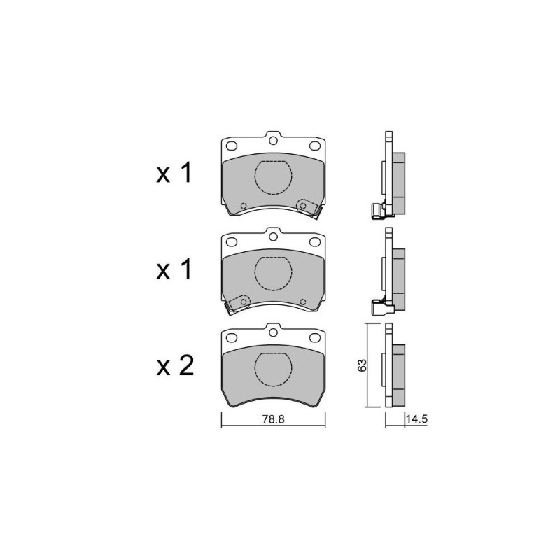 GT2i Club Avant remblokken voor MAZDA 121 I (DA) 2.0 CVVT 139pk 1976-01-01-1991-06-01 - GT-PC3790 - 3666618585604