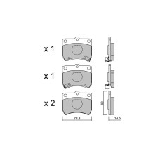 GT2i Club Avant remblokken voor MAZDA 121 I (DA) 2.0 CVVT 139pk 1976-01-01-1991-06-01 - GT-PC3790 - 3666618585604