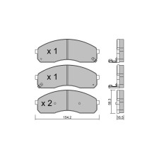 GT2i Club Avant remblokken voor KIA Carnival II (GQ)/ Sedona 3.5 195pk 1999-01-2007-09-01 - GT-PC3830 - 3666618585628