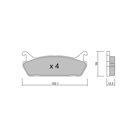 Plaquettes de frein GT2i Club Arrière pour SUZUKI Baleno I SW (EG) 1.8 GT3 275cv 1996-08-01-2002-05-01
