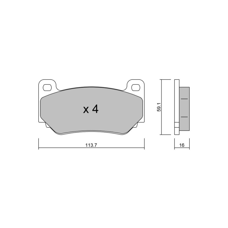 GT2i Club Avant remblokken voor LOTUS Exige 1.8i 16V Cup 240-260 2003-21 - AP Racing remklauwen - GT-PC4060 - 3666618585703