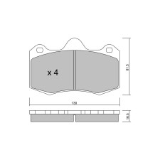 GT2i Club Front brake pads for RENAULT Clio II 3.0i V6 24V 1998-05 - Brake calipers AP Racing