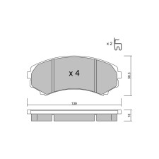 GT2i Club Avant remblokken voor MITSUBISHI Pajero III (V7_W, V6_W, NM, NP)/Shogun 3.8 251pk 2000-04-01-2007-09-01 - GT-PC4140 - 3666618585758