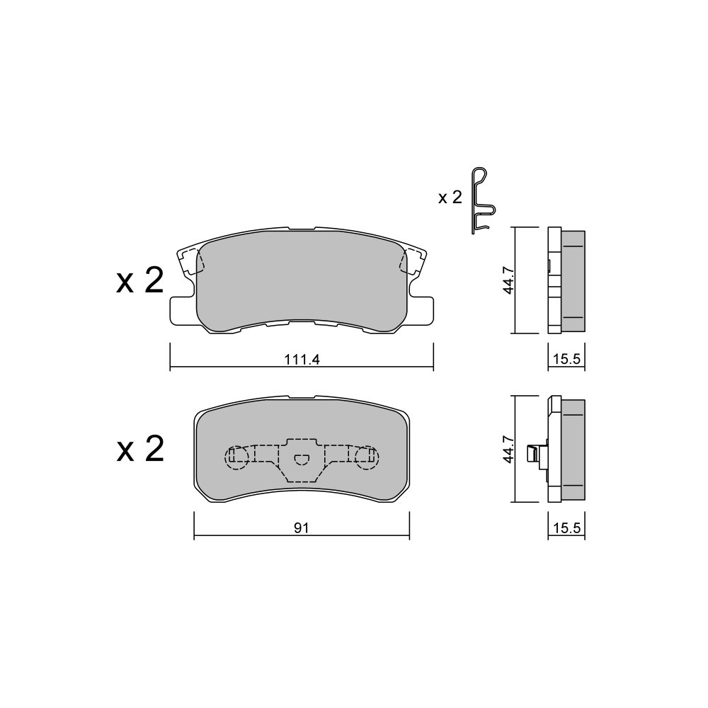 GT2i Club remblokken achter voor MITSUBISHI Outlander II (CW_W) 3.8 V6 (V87W, V97W) 251pk 2006-11-01-2012-12-01 - GT-PC4150 - 3666618585765