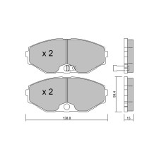 GT2i Club Avant remblokken voor NISSAN Leopard III 4.1 270pk 1991-10-01-1995-09-01 - GT-PC4200 - 3666618585819