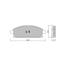 GT2i Club Front brake pads for NISSAN X-Trail I (T30) 2.0 4x4 281cv 2001-06-01-2013-01-01