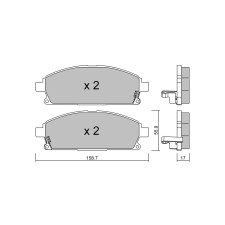 GT2i Club Avant remblokken voor NISSAN Pathfinder II (R50)/ Terrano 3.5 V6 4WD 221pk 1995-09-01-2004-12-01 - GT-PC4211 - 3666618585833