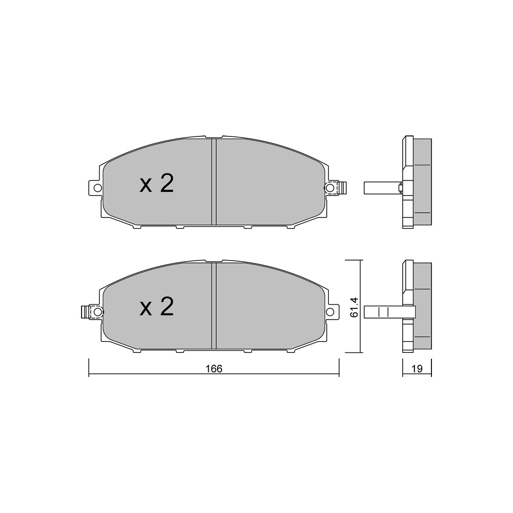 GT2i Club Voorremblokken voor NISSAN Patrol GR V Wagon (Y61)/ Safari 4.8 259pk 1997-06-01- - GT-PC4220 - 3666618585840