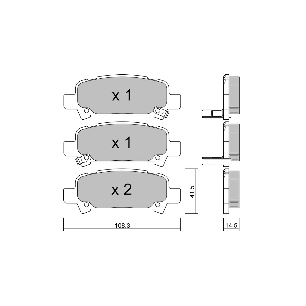 Plaquettes de frein GT2i Club Arrière pour SUBARU Legacy III (BE) 2.0 AWD (BE5) 281cv 1998-10-01-2003-08-01 - GT-PC4290 - 3666618585864