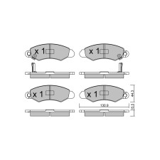 GT2i Club Avant remblokken voor SUZUKI Swift II Sedan (AH, AJ) 1.3 (SF 413) 86pk 1989-03-01-2001-05-01 - GT-PC4330 - 3666618585895