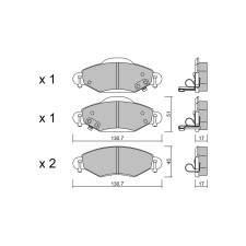 Plaquettes de frein GT2i Club Avant pour TOYOTA Yaris I (_P1_)/ Echo 1.3 (SCP12_, NCP10_, SCP13_) 88cv 1999-04-01-2005-11-01