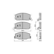 Plaquettes de frein GT2i Club Avant pour LOTUS Esprit S2 2.2 16V Turbo SE 268cv 1975-10-01-1988-08-01