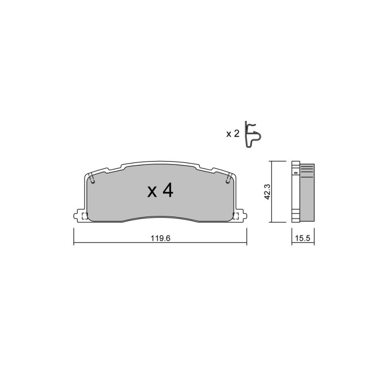 Remblokken GT2i Club Achter voor TOYOTA Estima Emina/ Lucida (_R1_, _R2_) 2.4 (TCR11_) 161pk 1990-05-01-1999-12-01 - GT-PC4410 - 3666618585970