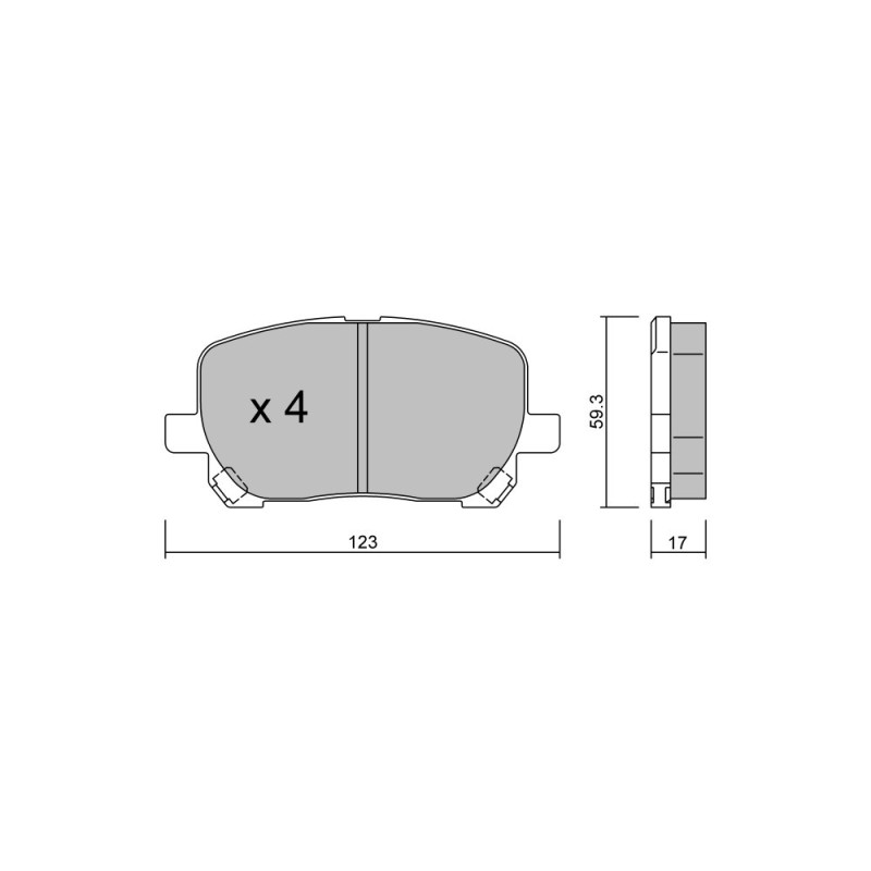 GT2i Club Avant remblokken voor TOYOTA Avensis Verso (_M2_)/ Ipsum 3.0 4WD (MCR40W) 221pk 2001-05-01-2011-12-01 - GT-PC4420 - 3666618585987