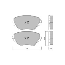 Plaquettes de frein GT2i Club Avant pour TOYOTA Rav 4 II (_A2_) 2.0 4WD (ACA21, ACA20) 150cv 2000-05-01-2005-11-01