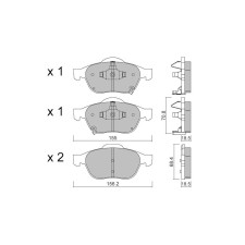 Plaquettes de frein GT2i Club Avant pour TOYOTA Avensis I (_T22_) 2.0 (AZT220_) 150cv 1997-09-01-2003-02-01