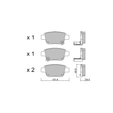 Plaquettes de frein GT2i Club Arrière pour TOYOTA Avensis II SW (_T25_) 3.5 (GSR50_) 275cv 2003-04-01-2008-11-01