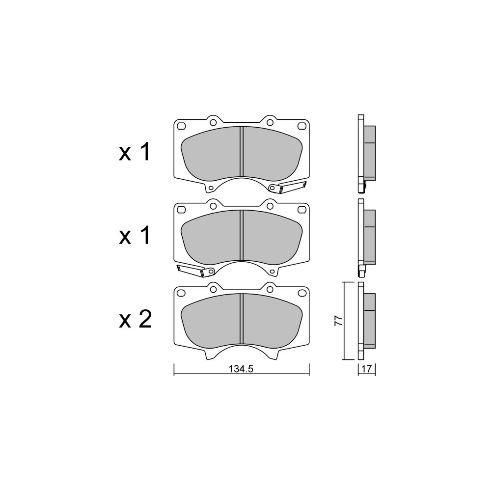 Plaquettes de frein GT2i Club Avant pour TOYOTA FJ Cruiser (GSJ1_) 4.0 V6 VVT-i (GRJ150_, GRJ125_) 282cv 2005-06-01- - GT-PC4700 - 3666618586168