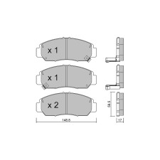 GT2i Club Avant remblokken voor HONDA Accord VII Coupe (CM) 3.0 V6 (CM7) 245pk 2003-07-01- - GT-PC4780 - 3666618586182