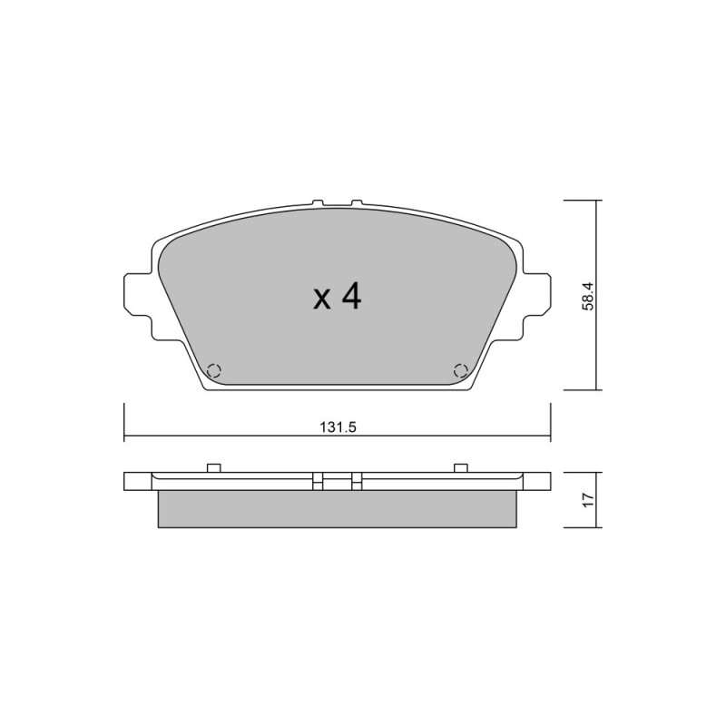 GT2i Club Avant remblokken voor NISSAN Primera III (P12) 2.0 141pk 2002-01-01- - GT-PC4800 - 3666618586205