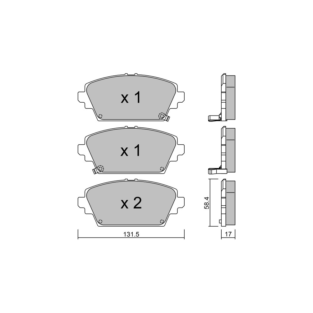 GT2i Club Front brake pads for MG ZR 160 1.8i 16V 2001-05 - Brake calipers Trw  - GT-PC4801 - 3666618586212
