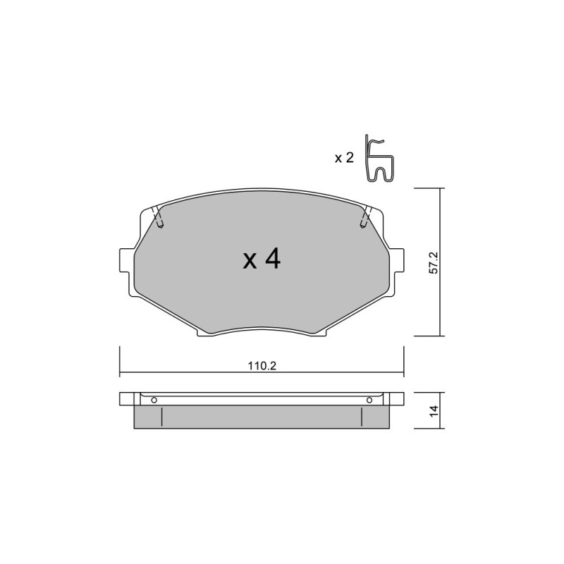 GT2i Club Avant remblokken voor MAZDA MX-5 II (NB) 1.6i 16V, 1.8i 16V 1998-05 - Sumitomo remklauwen - GT-PC4880 - 3666618586243