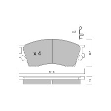 Plaquettes de frein GT2i Club Avant pour MAZDA Xedos 9 (TA) / Eunos 800 2.3 24V 211cv 1993-07-01-2002-09-01