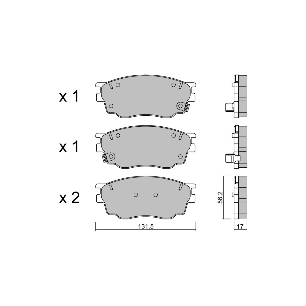 GT2i Club Avant remblokken voor MAZDA 6 I SW (GY) / Atenza 2.0 142pk 2002-01-01-2008-02-01 - GT-PC4910 - 3666618586267