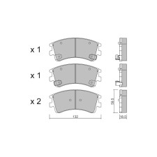 Plaquettes de frein GT2i Club Avant pour MAZDA 6 I Hatchback (GG) / Atenza 2.3 278cv 2002-08-01-2007-12-01