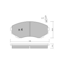 Plaquettes de frein GT2i Club Avant pour MAZDA MPV II (LW) 3.0 i V6 200cv 1999-09-01-2006-12-01