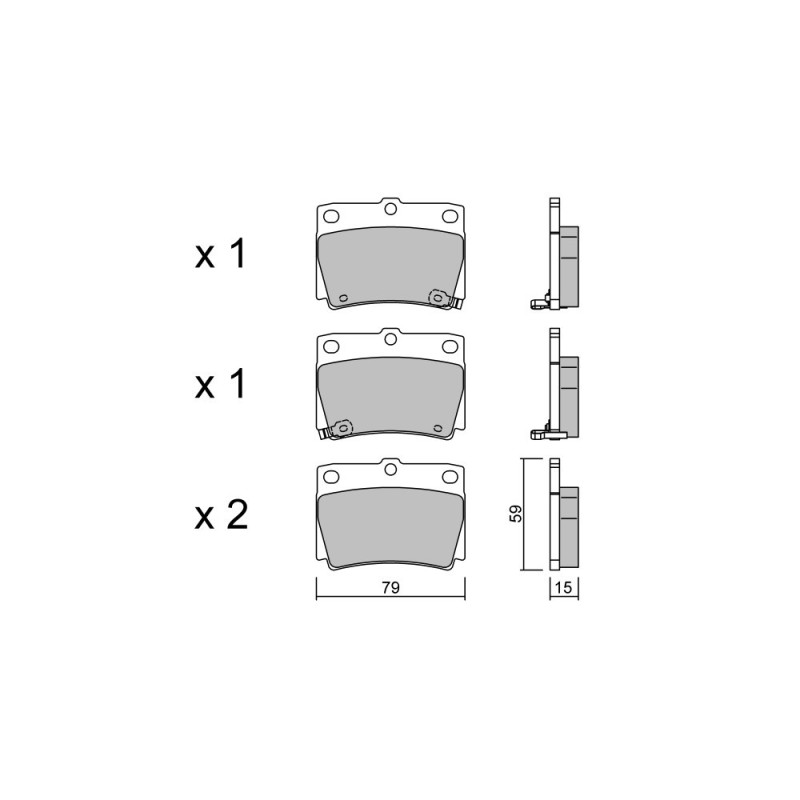 GT2i Club Remblokken achter voor MITSUBISHI Pajero Sport I (K7_, K9_)/ Challenger 3.8 GDi 233pk 1996-09-01- - GT-PC5000 - 3666618586328