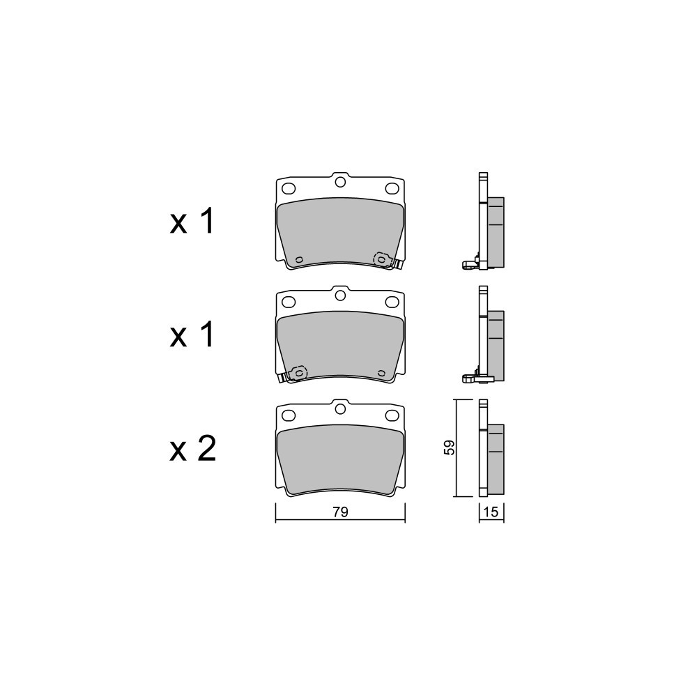 Plaquettes de frein GT2i Club Arrière pour MITSUBISHI Pajero Sport I (K7_, K9_)/ Challenger 3.8 GDi 233cv 1996-09-01- - GT-PC5000 - 3666618586328